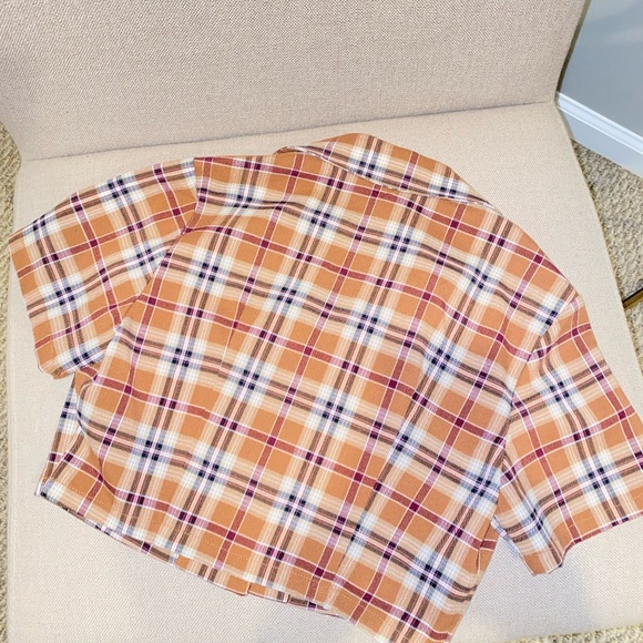 Women's Plaid Crop Top - Picture 2 of 6